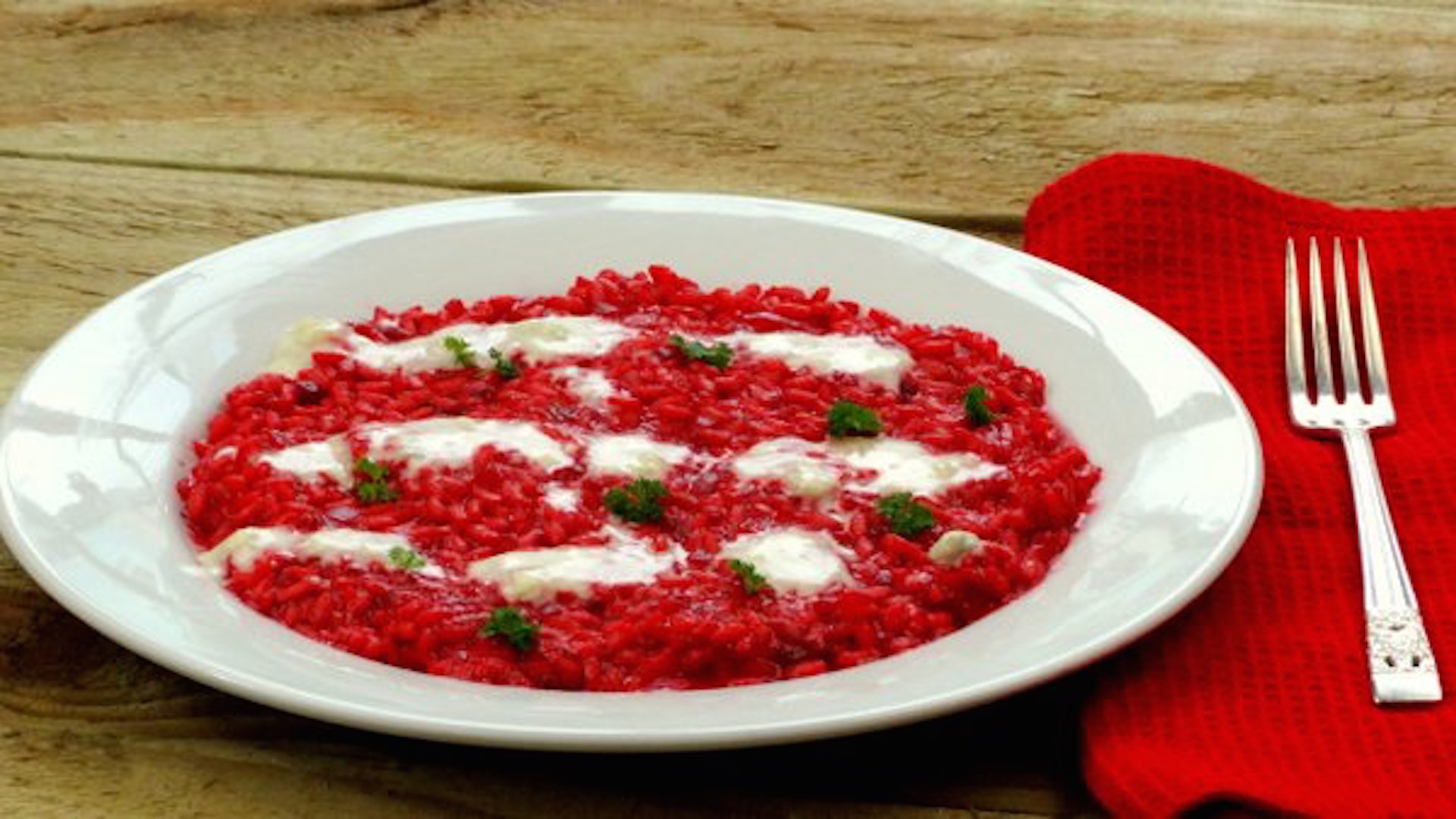 Beetroots Risotto with Gorgonzola