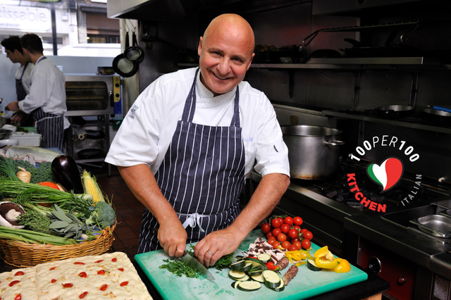 100per100 Italian Kitchen in London con Aldo Zilli